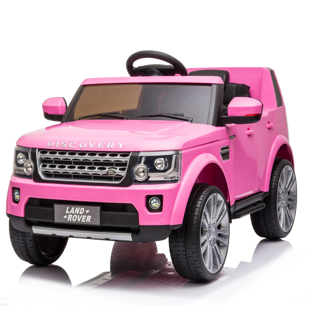 iRerts Pink 12V Landrover Powered Ride On Cars with Remote Control, Ride on Toys Kids Electric Cars with USB AUX MP3 Player for Kids Boys Girls 3-5 Ages Gifts
